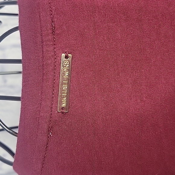 MICHAEL KORS Burgundy Logo Long Sleeves Oversized Women's Blouse Small - Picture 6 of 8